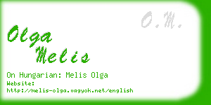 olga melis business card